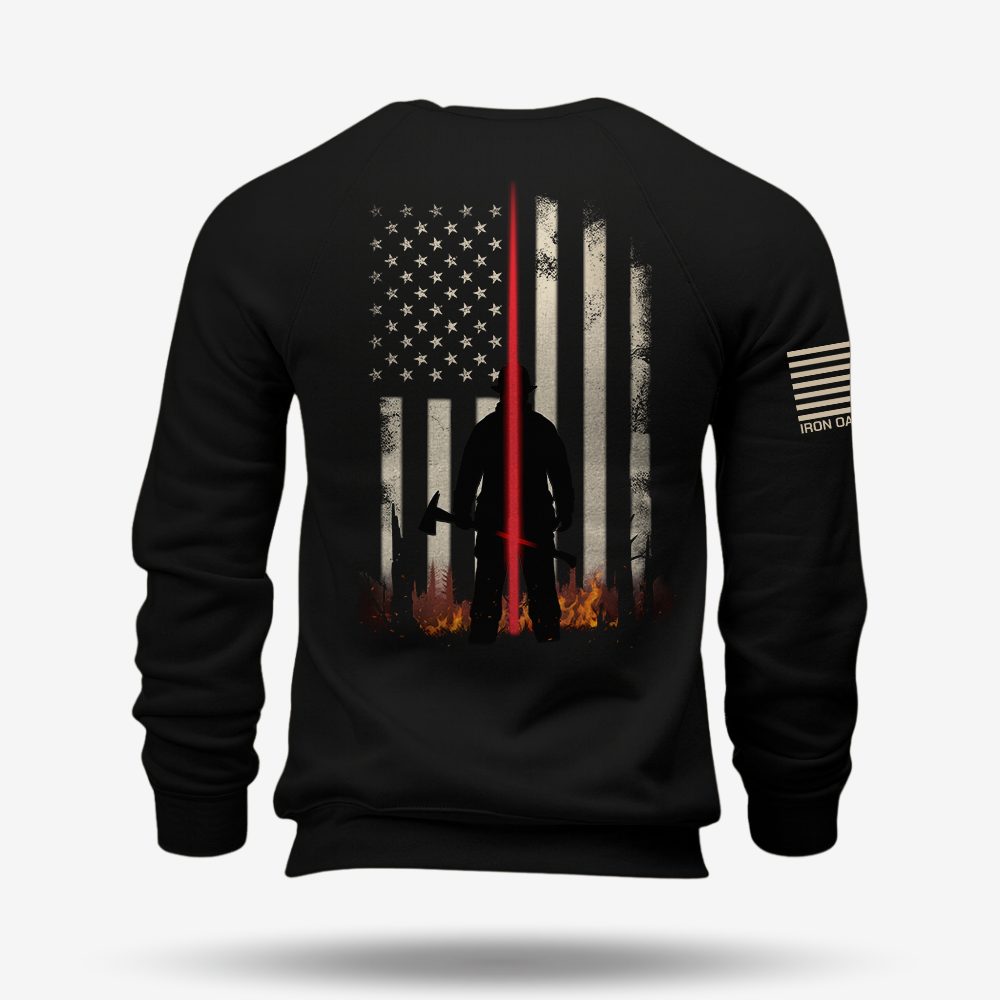 Thin Red Line – Firefighter Tribute Sweatshirt