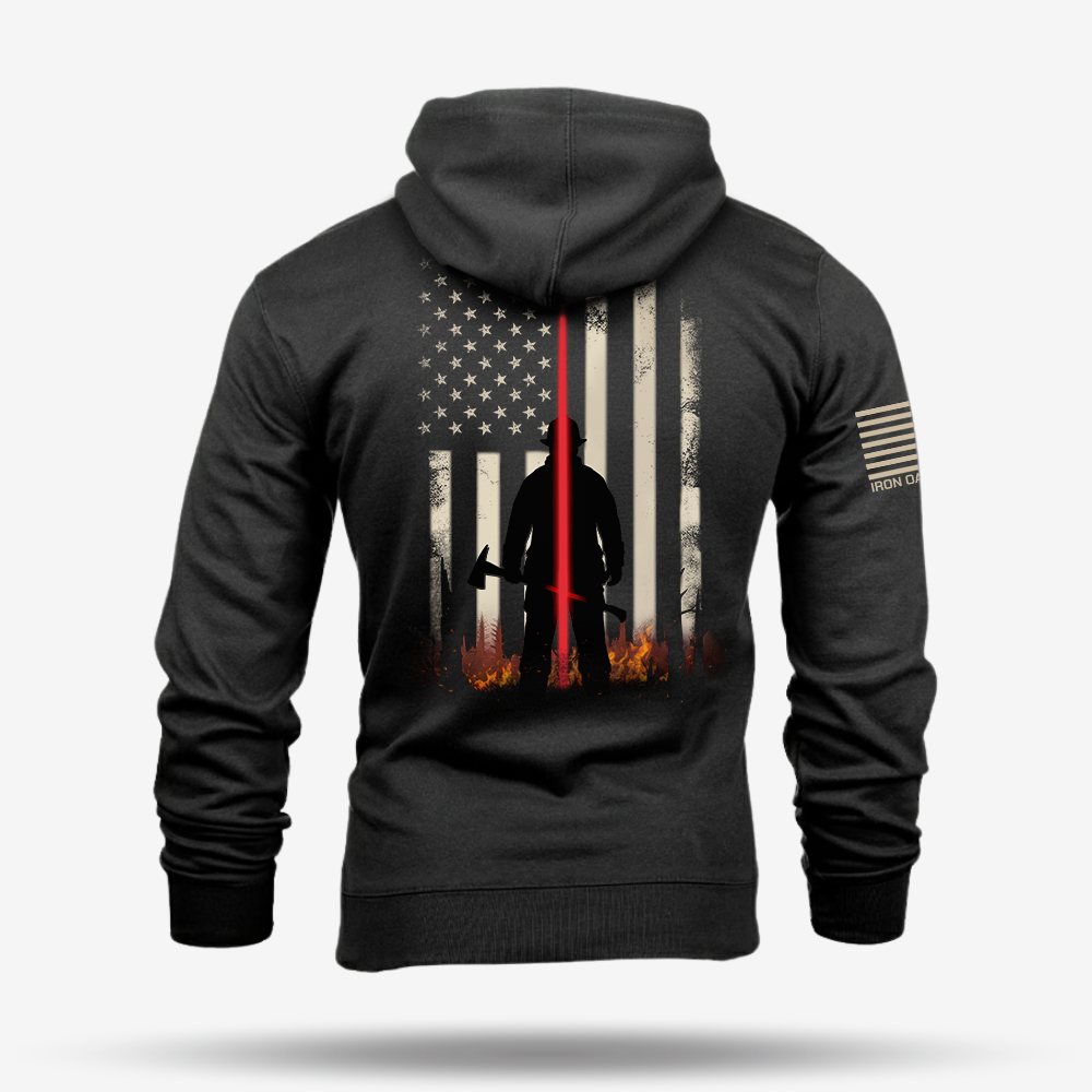 Thin Red Line – Firefighter Tribute Hoodie