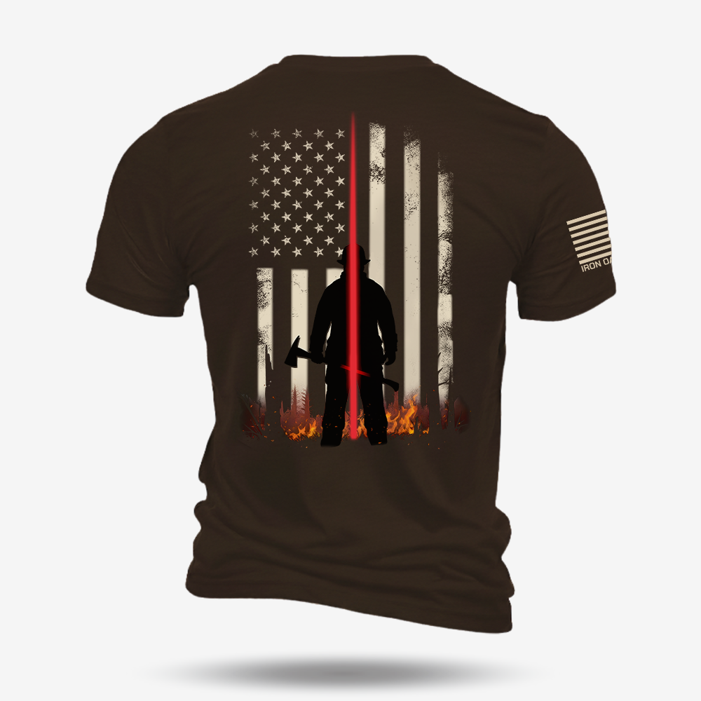Thin Red Line – Firefighter Tribute T Shirt