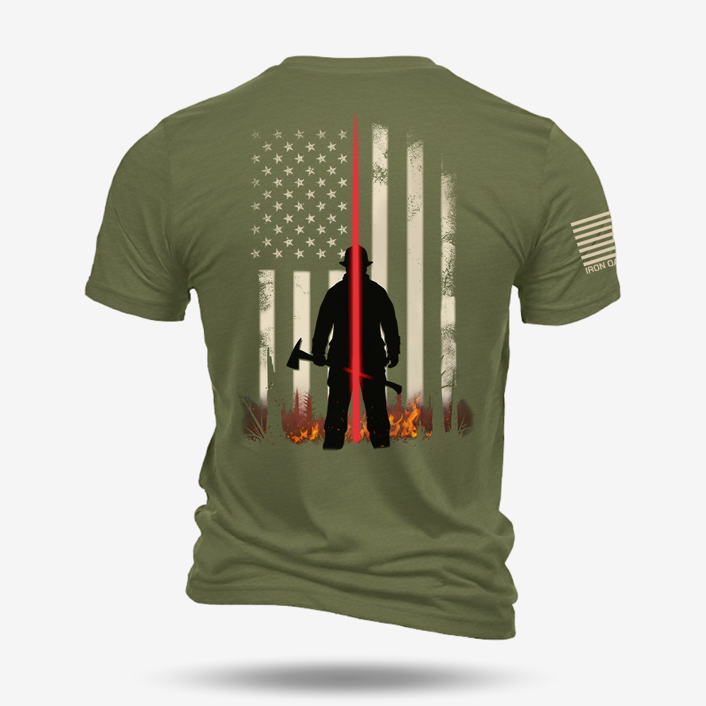 Thin Red Line – Firefighter Tribute T Shirt
