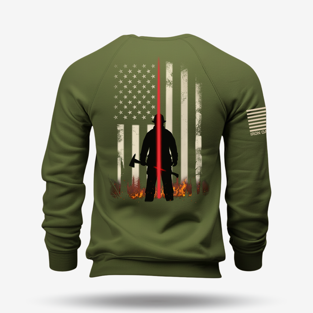 Thin Red Line – Firefighter Tribute Sweatshirt