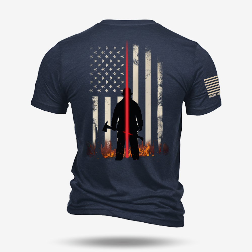 Thin Red Line – Firefighter Tribute T Shirt