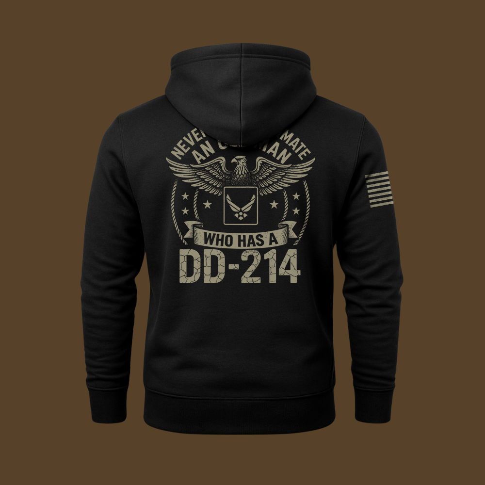 Never Underestimate An Old Man Us Air Force Veteran Hoodie