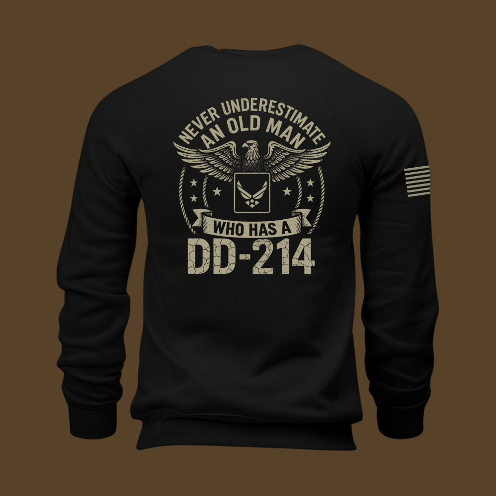Never Underestimate An Old Man Us Air Force Veteran Sweatshirt