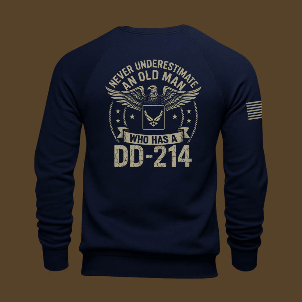 Never Underestimate An Old Man Us Air Force Veteran Sweatshirt