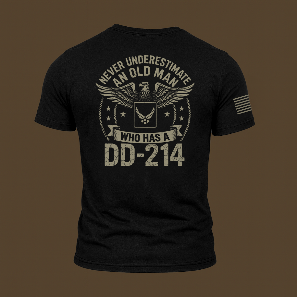 Never Underestimate An Old Man Us Air Force Veteran T Shirt