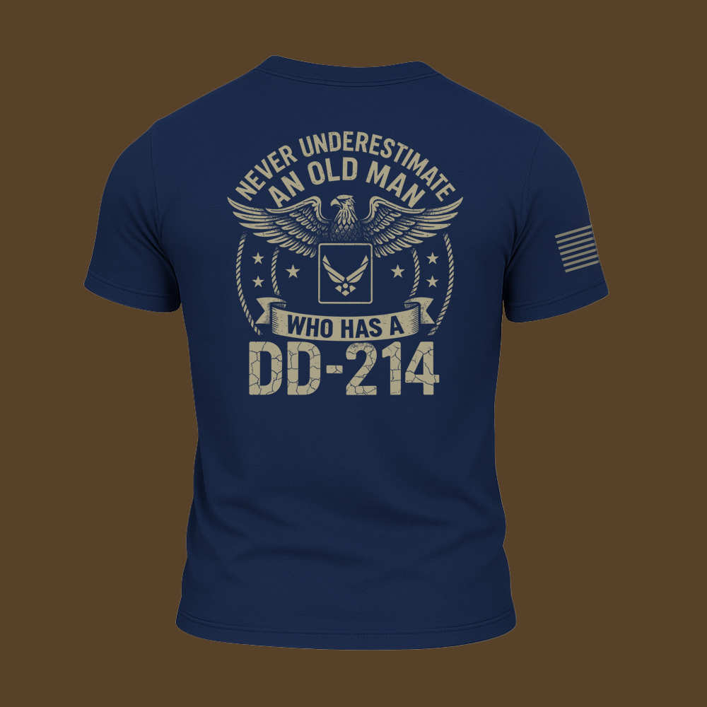 Never Underestimate An Old Man Us Air Force Veteran T Shirt