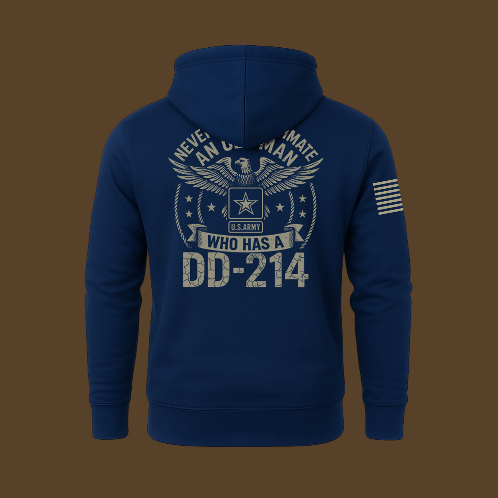 Never Underestimate An Old Man Us Army Veteran Hoodie
