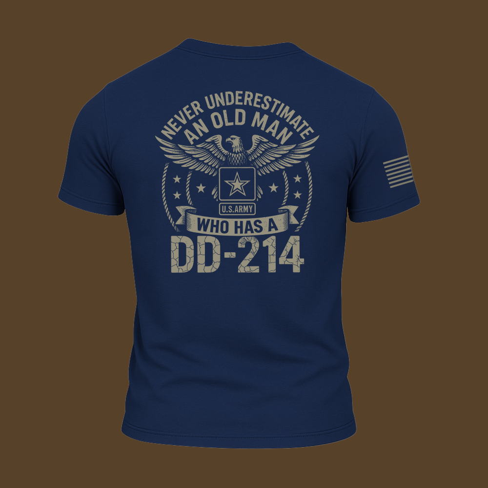 Never Underestimate An Old Man Us Army Veteran T Shirt