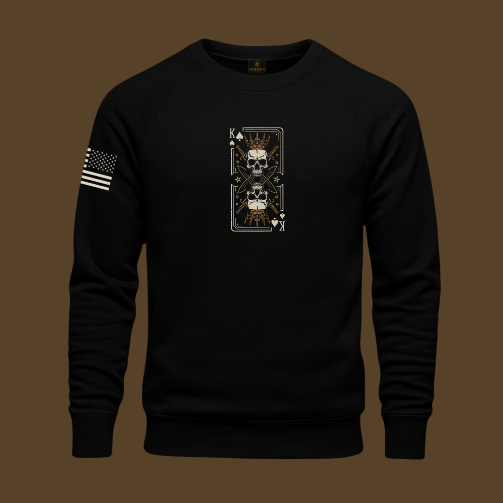 Never Underestimate An Old Man Us King Veteran Sweatshirt