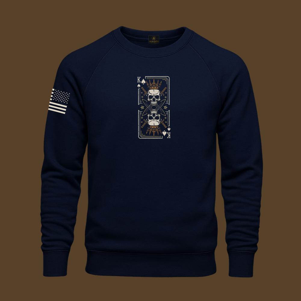 Never Underestimate An Old Man Us King Veteran Sweatshirt