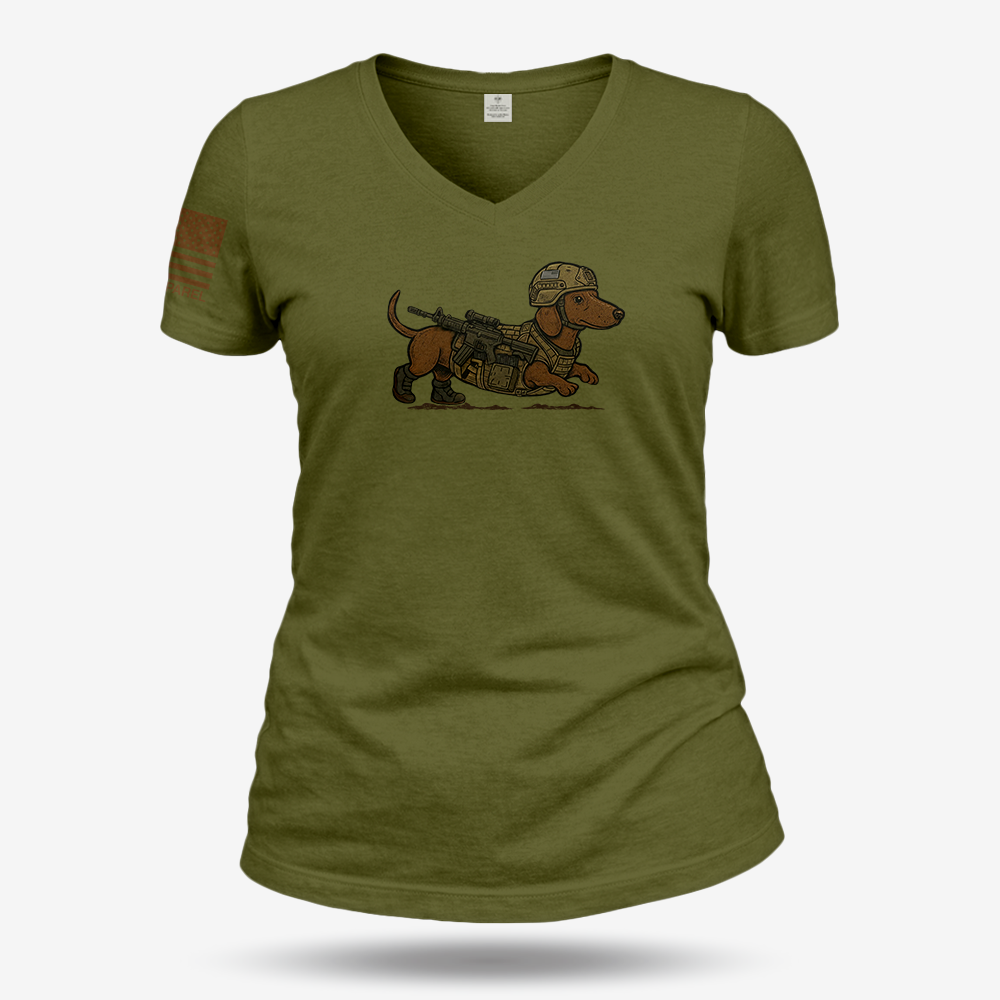 American Flag Camo Buck Women's V-Neck