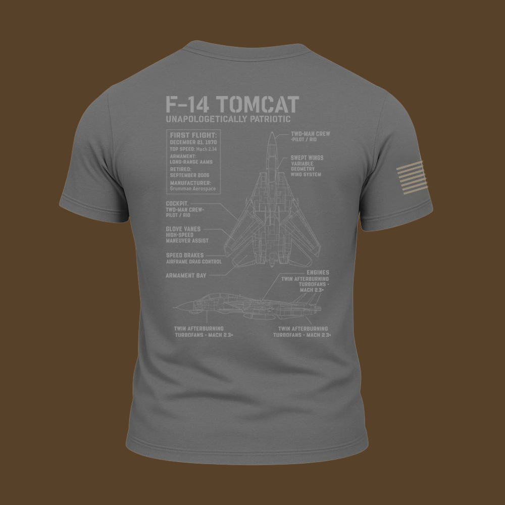 F-14 Tomcat Schematic T Shirt